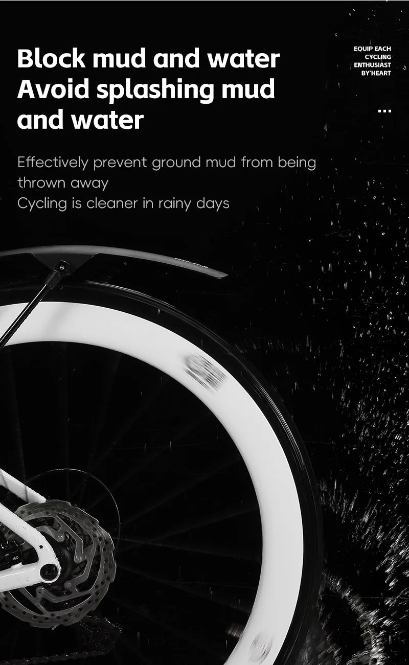 WEST BIKING Road Bike Fender Aerodynamic Lightweight Bicycle Mudguard Set Adjustable Front Rear Mud Protector Bike Accessories