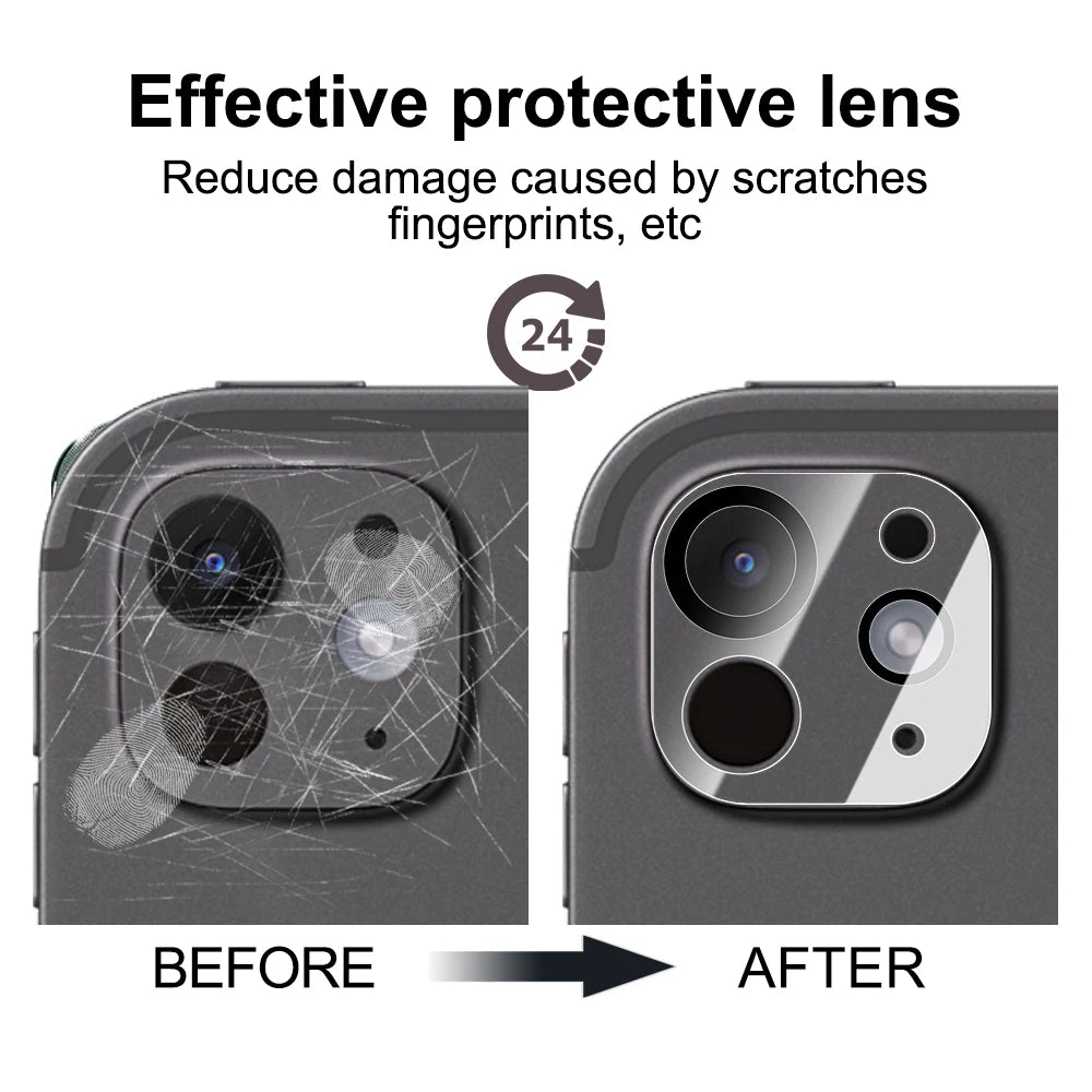 5-1PCS Tempered Glass Lens Films for Apple IPad Pro 2024 11 13 Inch HD Clear Anti-scratch Tempered Camera Screen Protectors