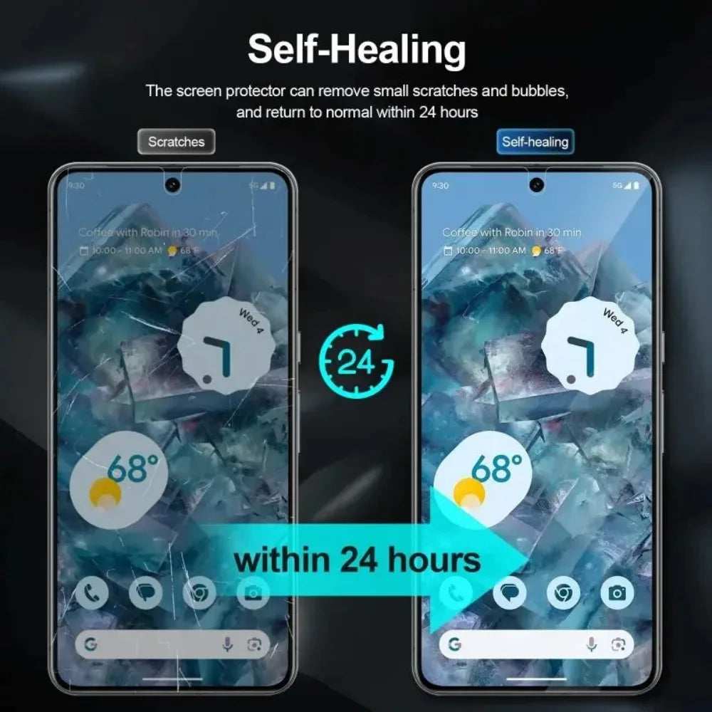 3PCS Hydrogel Film for Google Pixel 9 Pro XL 8 7 6 8A 5 4 3 7A 5A 6A 4A 4XL Anti Scratch Soft Screen Protectors Protective Film