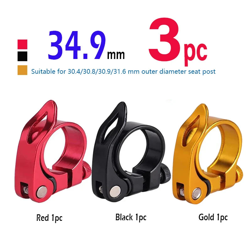 Bike Seat Post Clamp Quick Release Aluminum Alloy Bicycle Seatpost Saddle Lock MTB 31.8mm 34.9mm Cycling Accessories