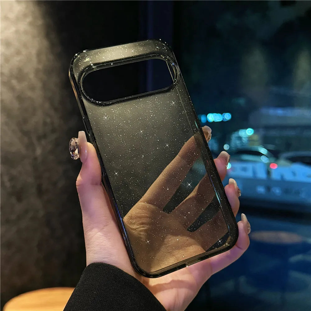 Luxury Bling Shining Glitter Clear Candy Case For Google Pixel 9 Pro XL 9 8 A Starry Sky Transparent Shockproof Ins Shell Cover