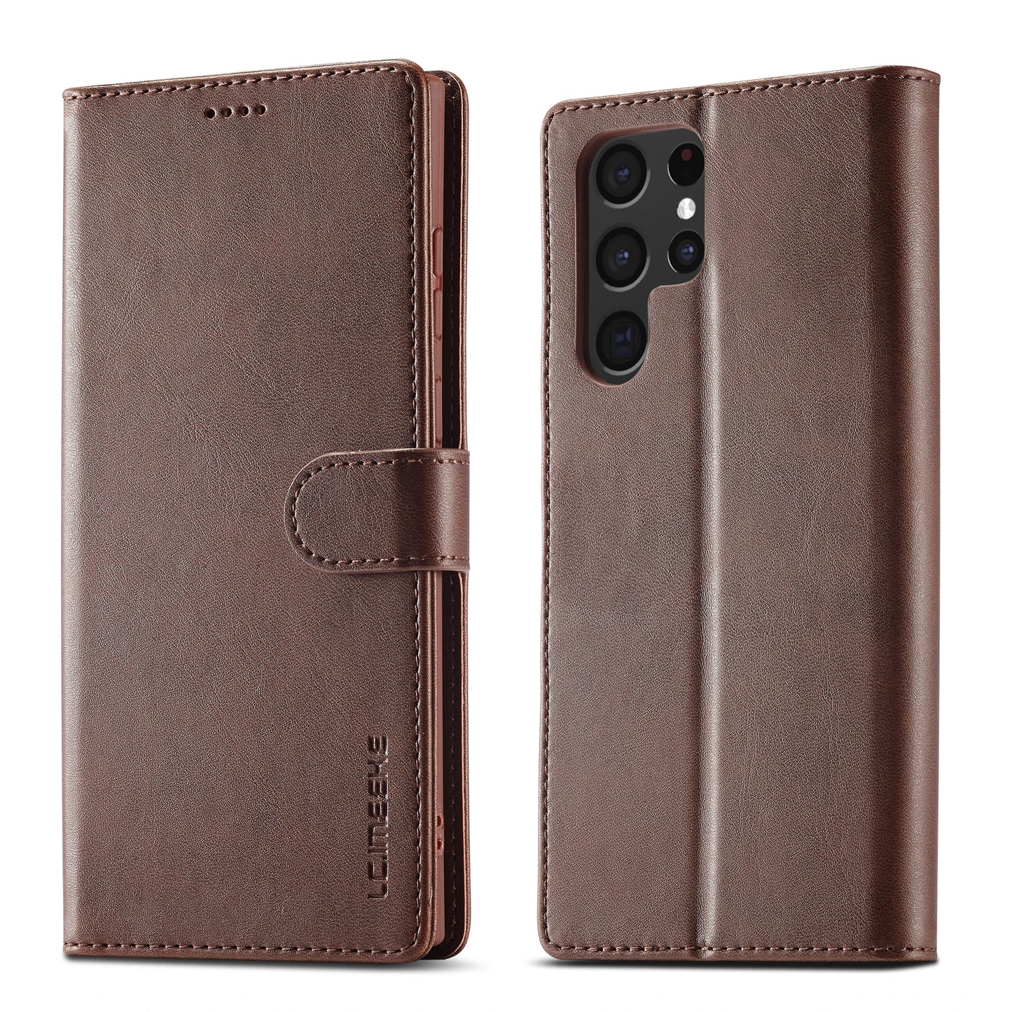 Business Leather Case for Samsung Galaxy S25 Edge Ultra S24 FE S23 Plus 5G Flip Wallet Card Holder Phone Cover