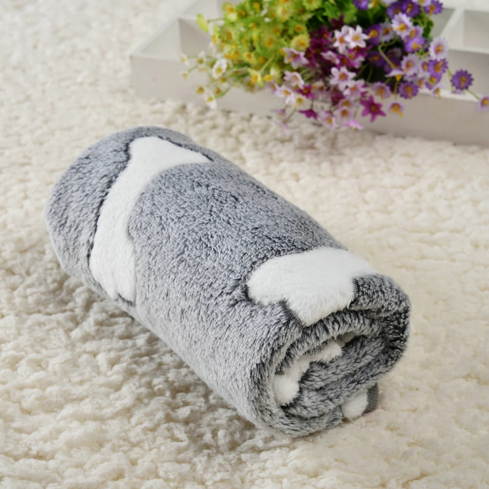 Soft Cozy Dog Bed Mat For Small Large Dogs Bone Star Avocado Print Warm Mattress Pet Cat Sleeping Blanket Puppy Travel Supplies