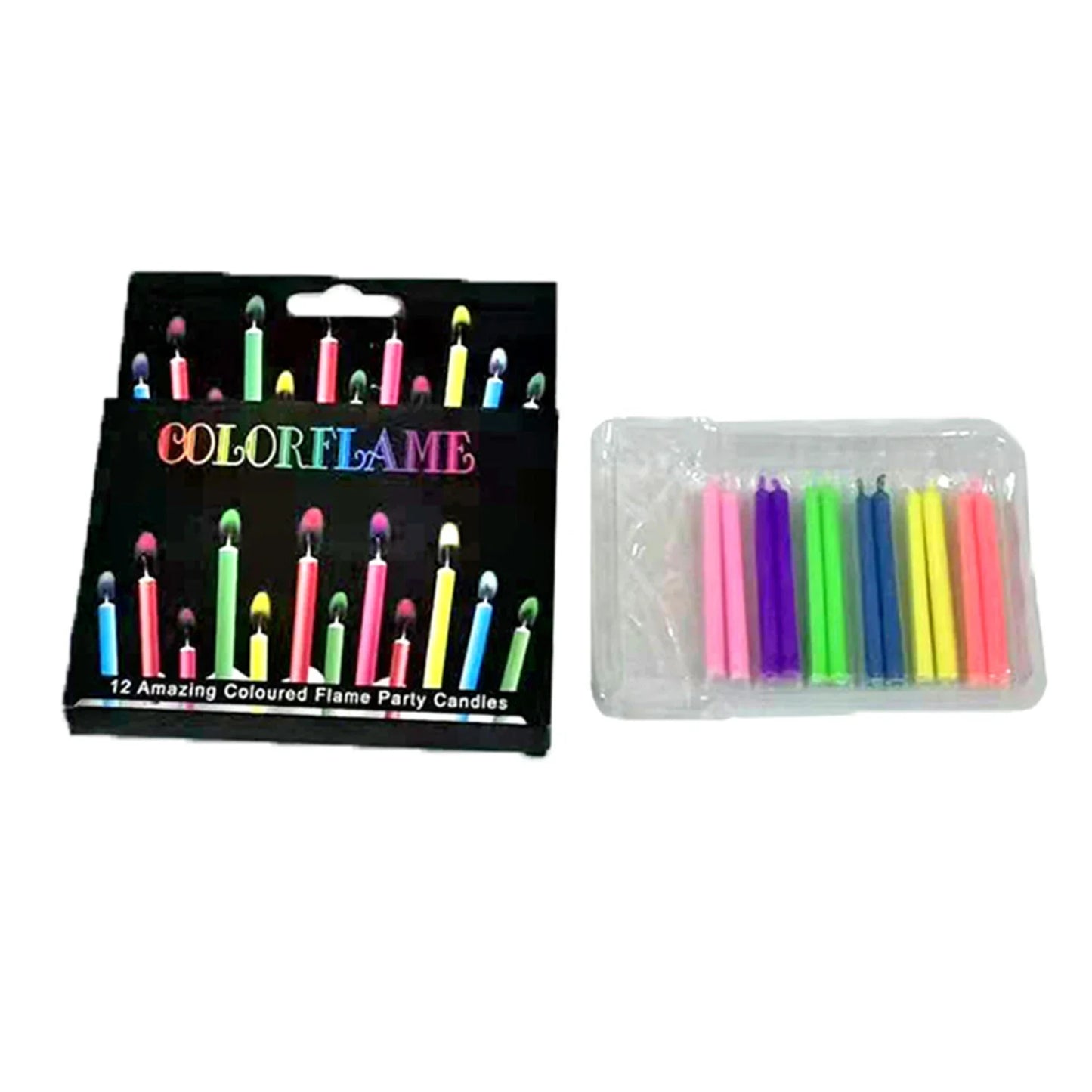 Multicolour Flame Candles Colorful 6/12pcs/pack Wedding Party Birthday Cake Candles Decoration Party Supplies for Children Kids