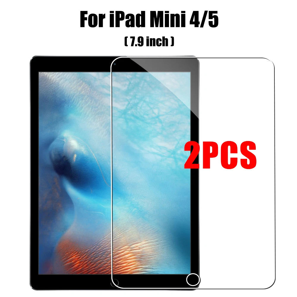 2PCS Tempered Glass Screen Protector for iPad Mini 7 6 a17 Pro 8.3 inch Mini 4 5 7.9 2024 2021 Tablet Accessories Film