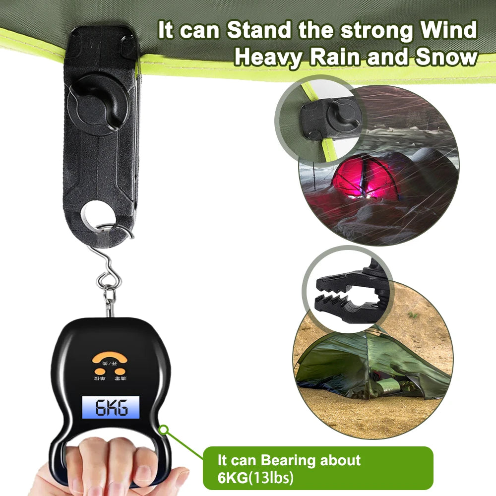 5/10PC Camping Tarp Clips Clamp Canvas Heavy Duty Lock Grip Tent Fasteners Clips Pool Awning Bungee Cord Car Tighten for Outdoor