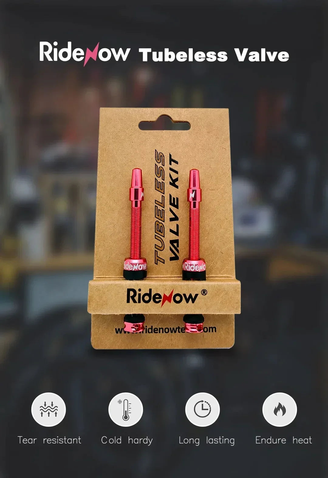 Ridenow Tubeless Valve 45/65/85mm Anodized Aluminum Alloy Bicycle Presta Valve Removable Core Air Valve for Road MTB Gravel Bike