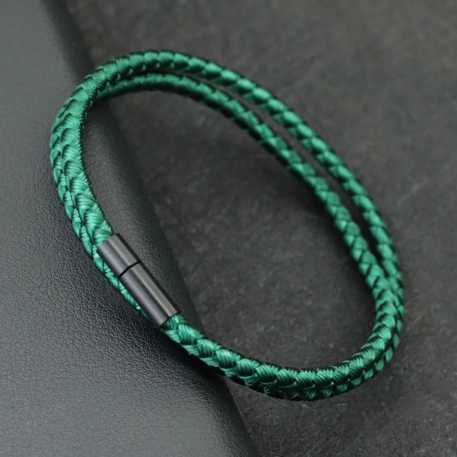 2025 New Simple Style Keel Rope Bracelet For Men Bilayer Wrap Braslet Bangle Homme Nautical Braclet Gifts For Him Pulseria Joias