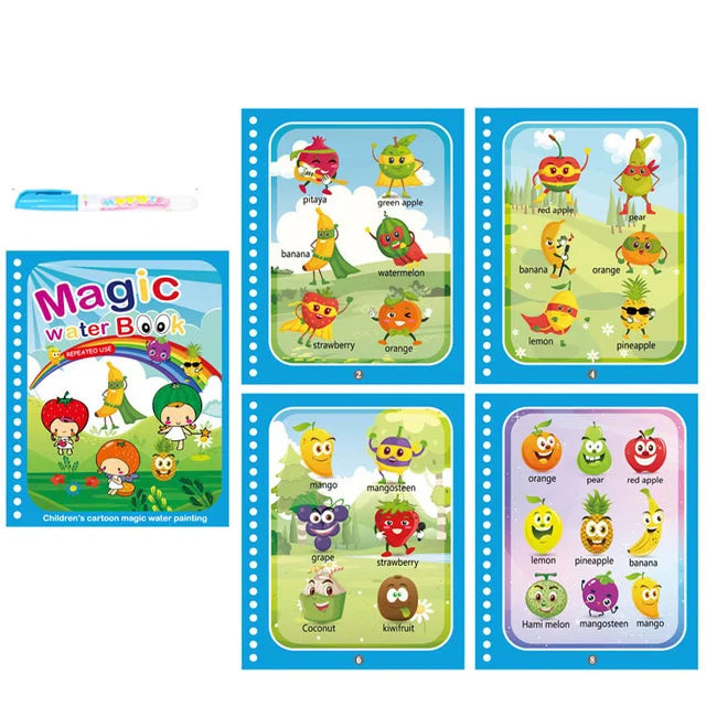 Montessori Toys Reusable Coloring Book Magic Water Drawing Book Painting Drawing Toys Sensory Early Education Toys for Children