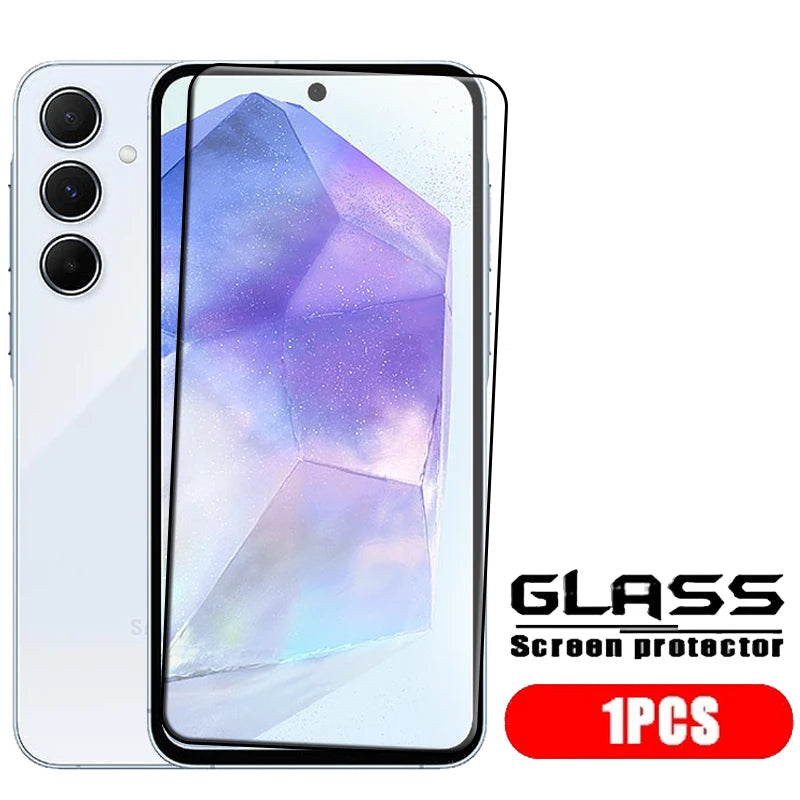 1/2/3/4PCS Full Cover Glass For Samsung A55 Glass Samsung Galaxy A55 Tempered Glass 9H Screen Protector Samsung A55 A52 A53 A54