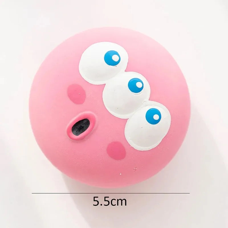 1-3PC Pet Squeaky Toys Pet Ball Toys Dog Chewing Rubber Ball Cleaning Tooth Dog Chew Toy For Dogs Bite Resistant Sounder Pet Supplies