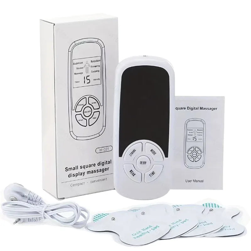 EMS Pulse Electric Muscle Stimulator Back Neck Body Massager Tens Acupuncture Meridian Physiotherapy Digital Massage Tools