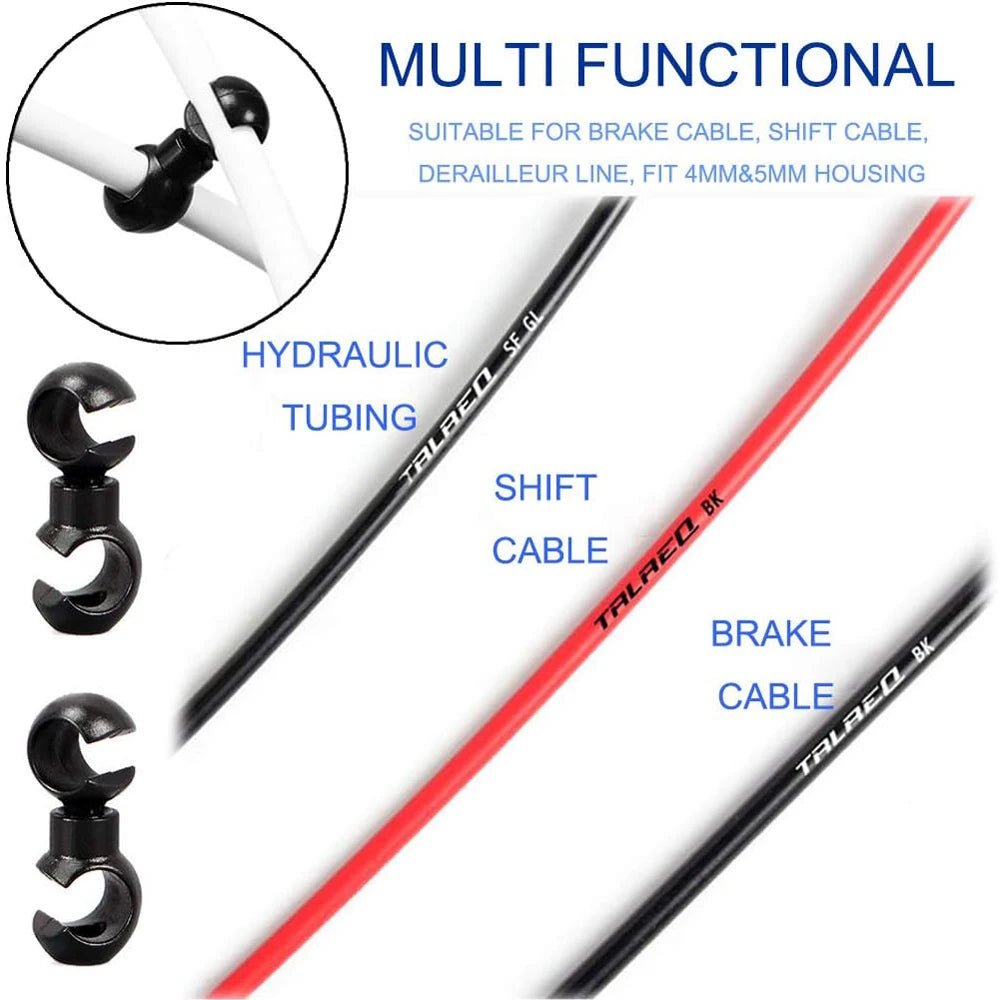 Bicycle Brake Gear Cable S Style Buckle Hose Guide Black Cross Line Clip Ring Clasp Cycling Accessories for Road Bike