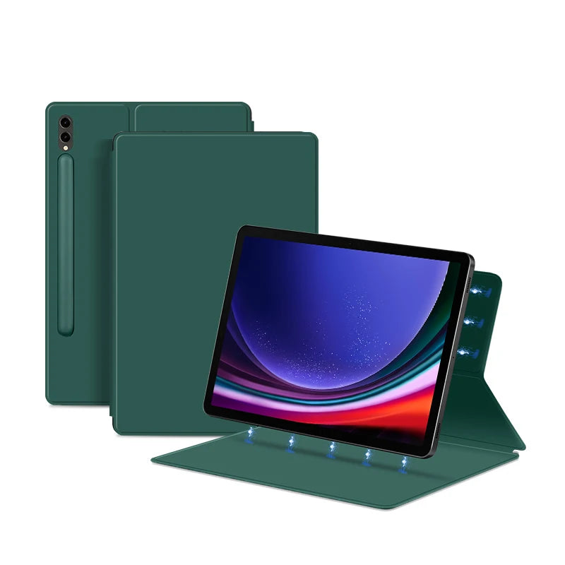 Magnetic Case for Samsung Galaxy S9 S8 Ultra Case Tablet Cover for Galaxy Tab S7 S9 FE Plus Case Slim Protective Leather Funda