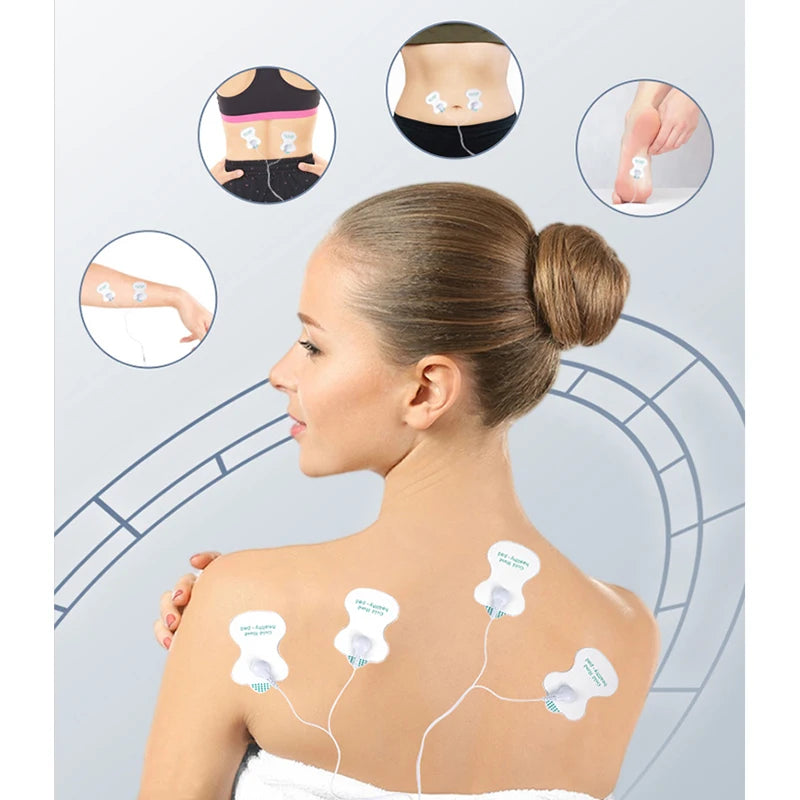 EMS Pulse Electric Muscle Stimulator Back Neck Body Massager Tens Acupuncture Meridian Physiotherapy Digital Massage Tools