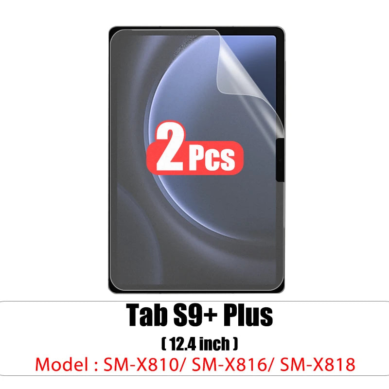 2pcs Pet Screen Protector For Samsung Galaxy Tab S7 Fe S9 Fe A9 Plus S6 Lite S7 S8 S9 A8 Plus Protective Clear Film No Glass