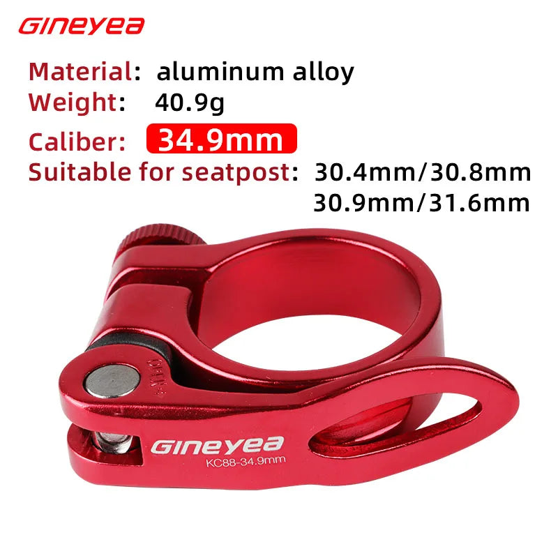 Gineyea Bicycle Quick Release Seatpost Clamp 27.2/28.6/30.4/31.8/34.9/30.9/31.6mm FOR Zoom KS EXA Seat Tube MTB BMX Road Bike