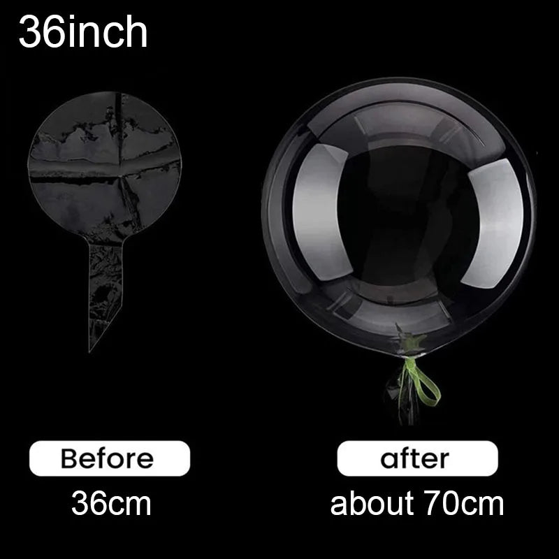 10pcs 8/10/12/16/18/20/24/inch Transparent Bobo Balloon Clear Bubble Balloon For Wedding Birthday Party Decoration Helium Ballon