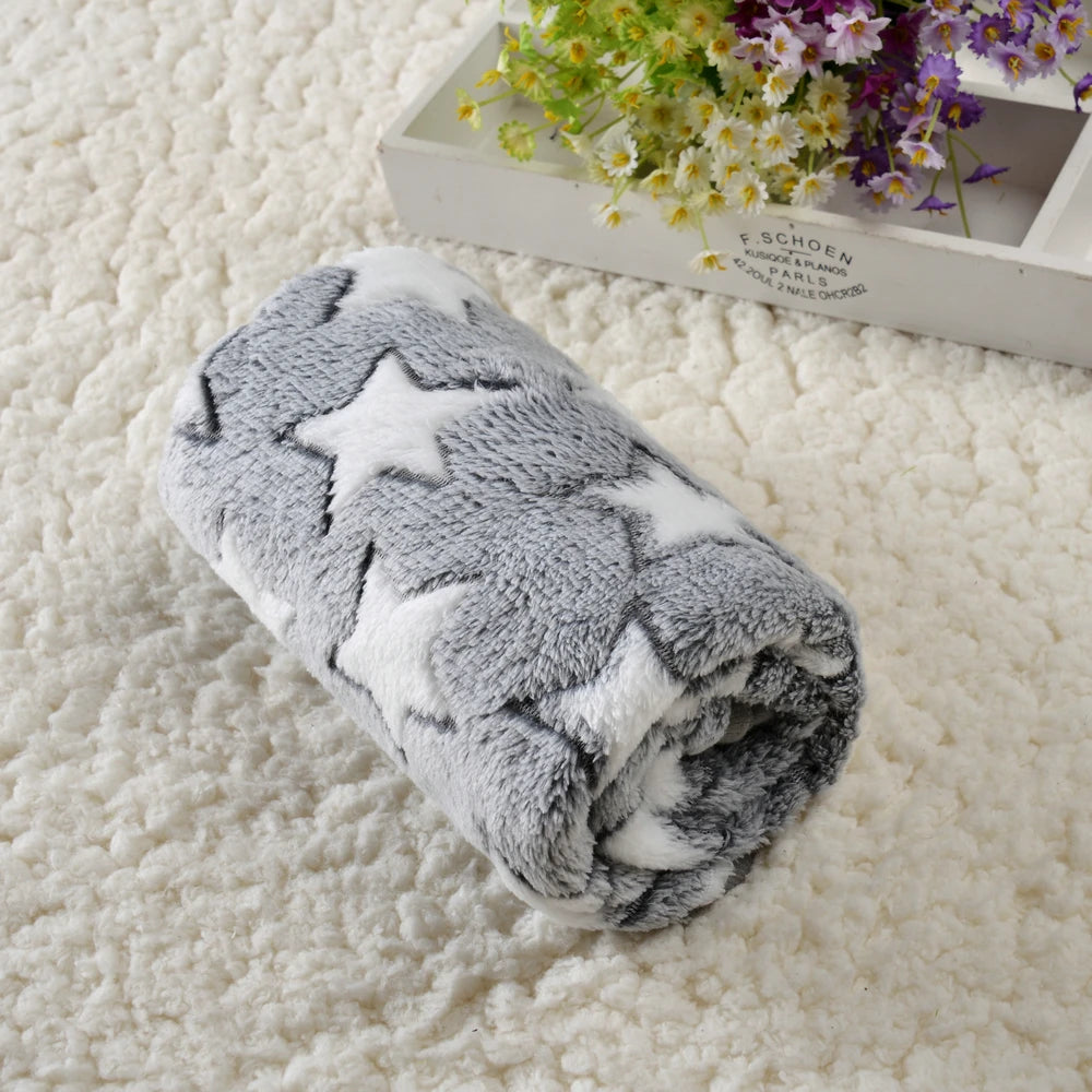 Soft Cozy Dog Bed Mat For Small Large Dogs Bone Star Avocado Print Warm Mattress Pet Cat Sleeping Blanket Puppy Travel Supplies