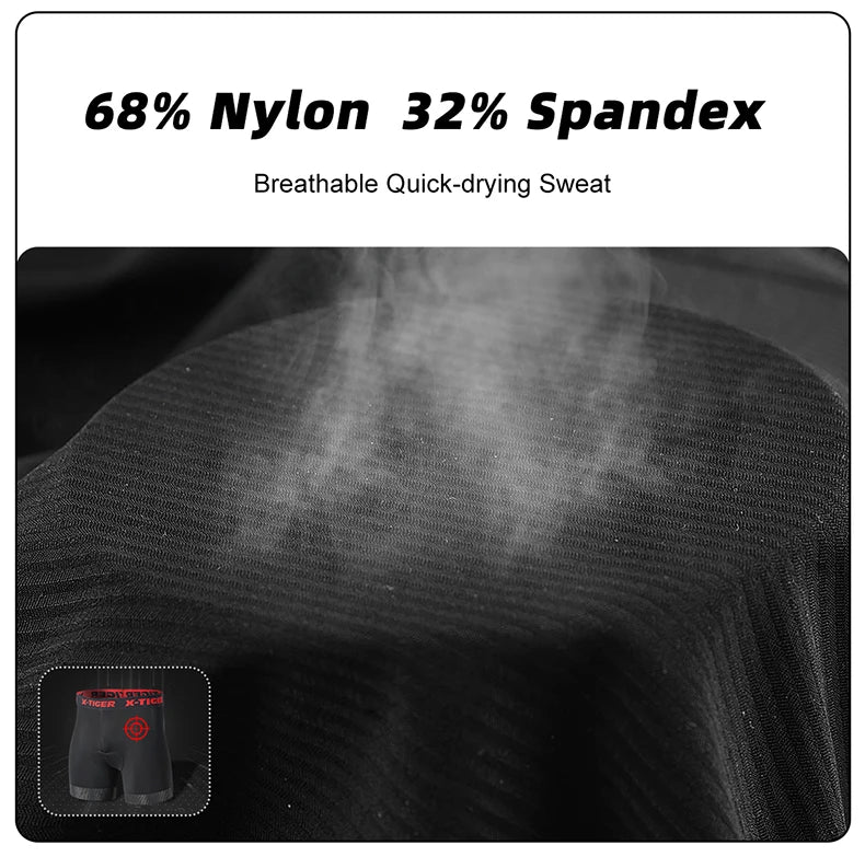X-TIGER Men's Cycling Underwear Shorts 5D Padded Sports Riding Bike Bicycle MTB Liner Shorts with Anti-Slip Leg Grips