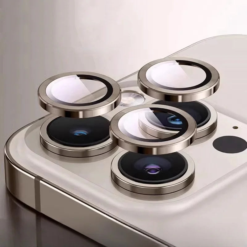 3PCS Metal Ring Lens Glass For iPhone 16 Pro Max 15pro Back Lens Protector Cap For iPhone 16pro Max Cover
