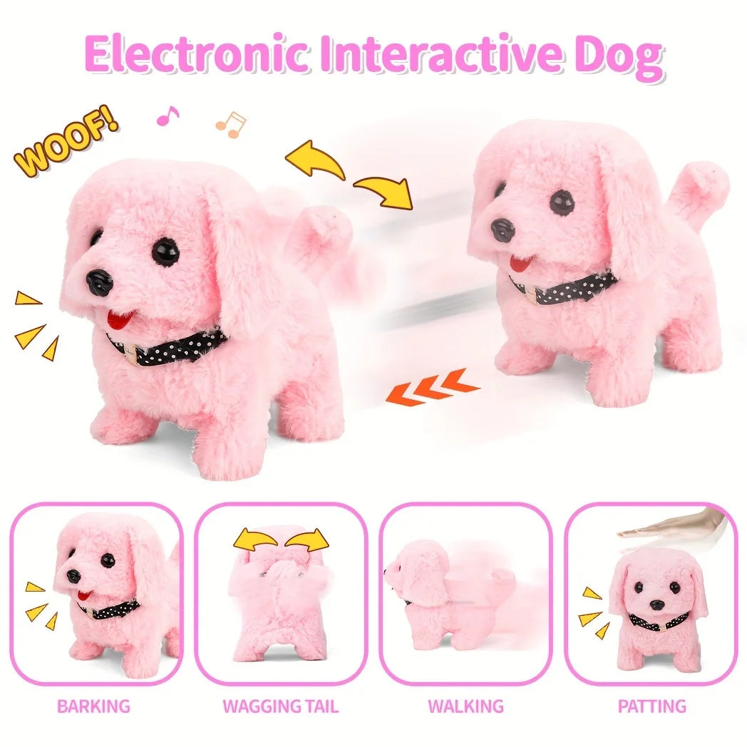 Pet Puppy Care Accessories with Dog House -Simulated Brador Dog Call Plush Toy - Children Interactive Vet Clinic Doctor - Role