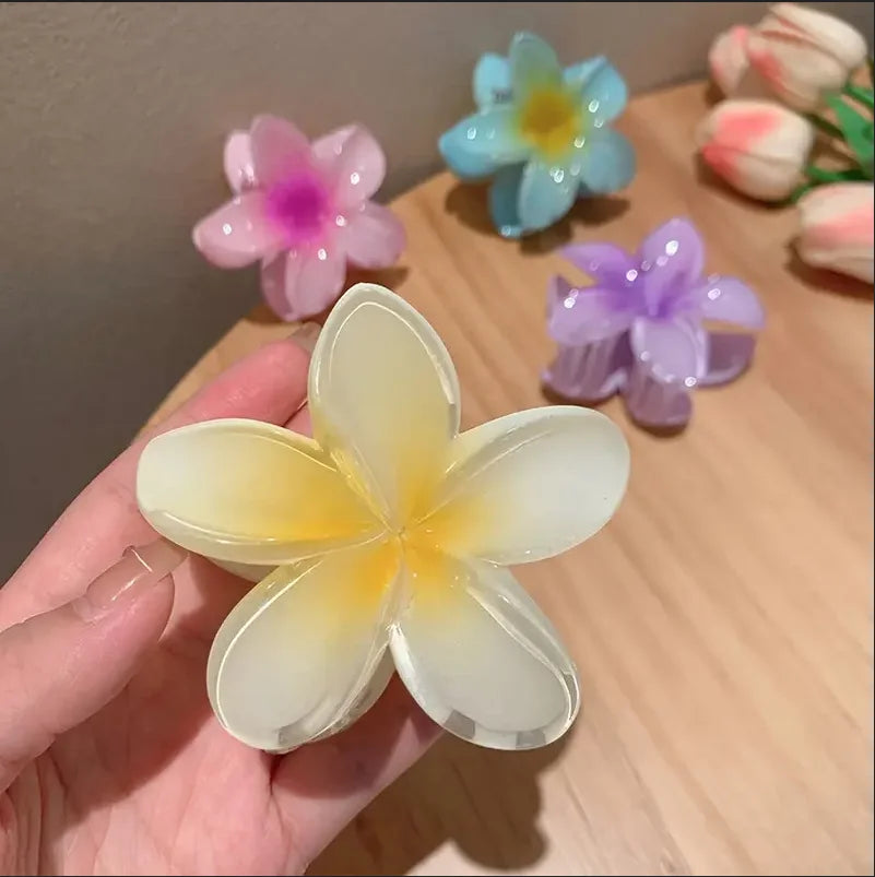 2/4PCS Fashion Women Flower Hair Clips Vacation Bohemia Egg Flower Hair Clips Barrettes Girls Large Hairpins Hair Accessories