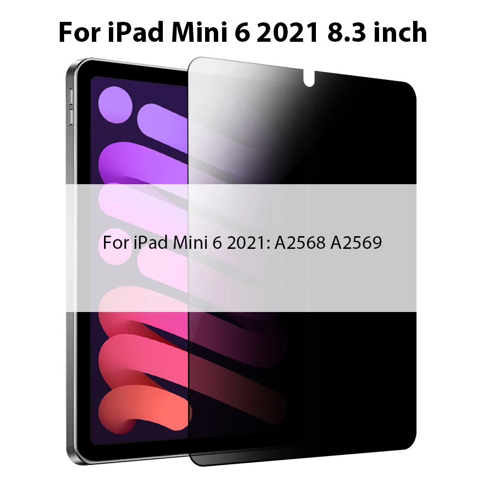 Privacy Glass For iPad Pro 12.9 11 13 2024 M4 M2 10th Gen Screen Protector For iPad Air 5 4 3 7th 8th 9th 10.2 Mini 6 10.5 Film
