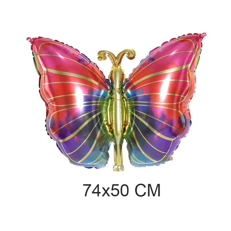 Large Butterfly Aluminum Foil Balloons Butterfly Helium Air Globos Birthday Party Decorations Baby Shower Kids Toy Photo Props