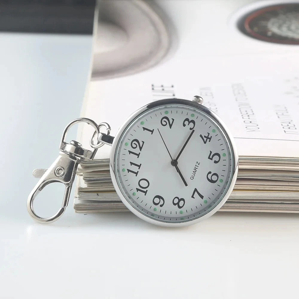 New Pocket Watch Keychain Remote Control With Battery Student Doctor Medical Vintage Watch