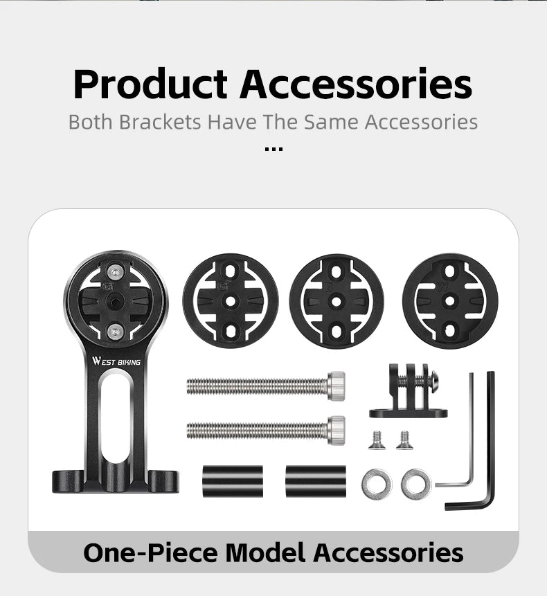 WEST BIKING Bike Bracket Front Light Lamp Holder Aluminum Alloy Extension Holder for Bicycle Computer Wahoo Bryton Garmin Bracke