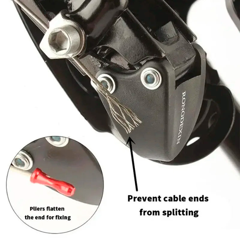 50/100pcs Bicycle Cable End Caps Aluminum Alloy Bike Brake Shifter Cable Tips Wire End Cap Multiple Colors Bike Line Core Caps
