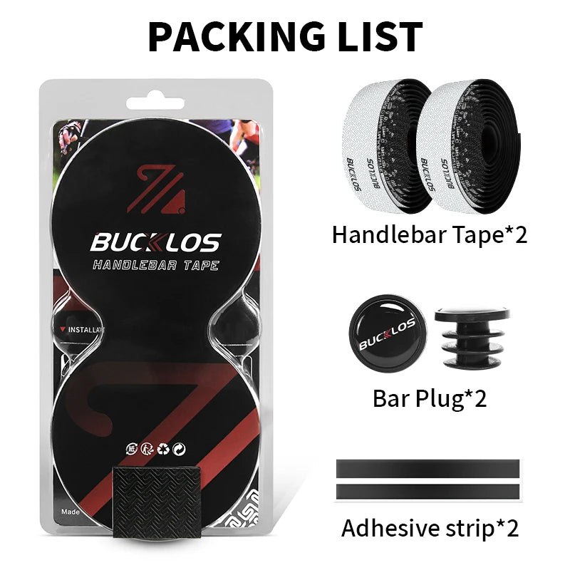 BUCKLOS Bicycle Handlebar Tape Comfortable Anti Slip Bike Handle Bartape Strap Shock Absorbing Road Racing Cycling Grip Tapes