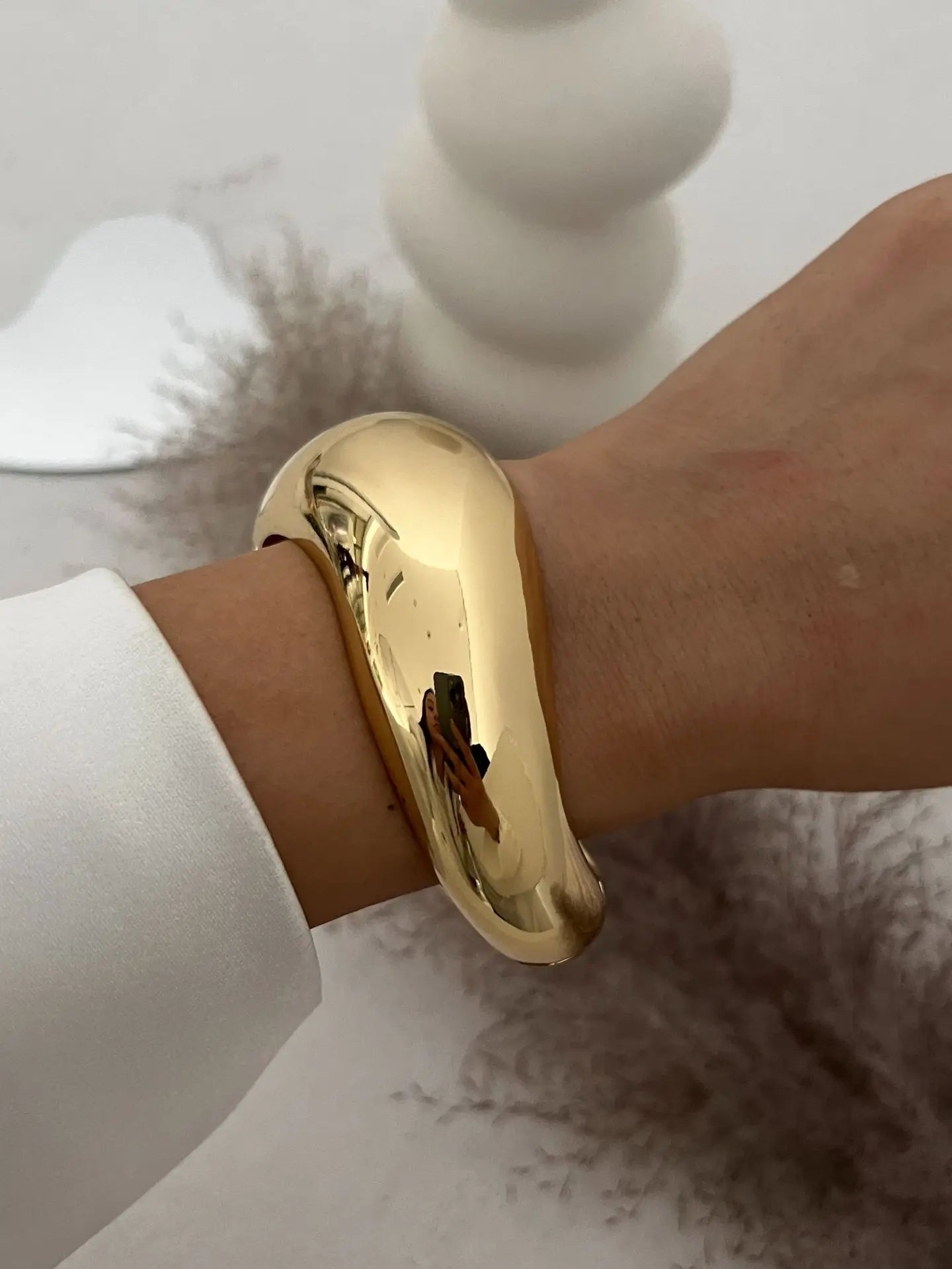 DIEZI Vintage Wide Cuff Bangles Hip Hop Punk Gold Silver Color Geometric Metal Spring Bangles For Women Bracelets Men Jewelry