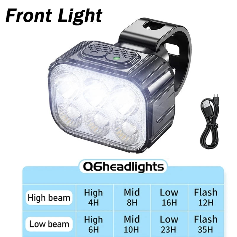 Bicycle Lights High Bright Cycling Lamp Front and Rear USB Rechargeable MTB Bike Headlight Taillight Waterproof Lantern Lighting