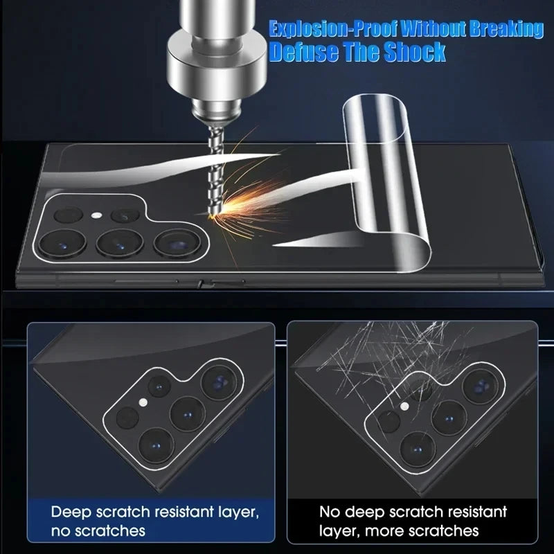 4PCS Back Hydrogel Film For Samsung Galaxy S21 S22 S23 S24 Ultra Screen Perotector Full Cover For Samsung S20 FE S23 S24 Plus