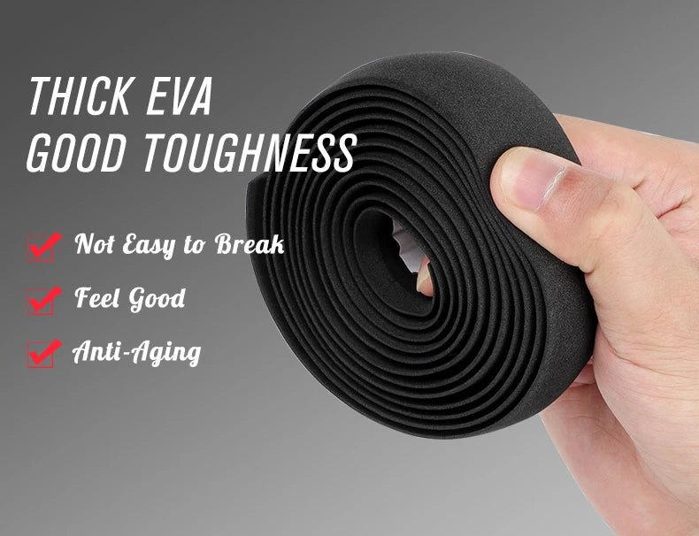 WEST BIKING EVA Bicycle Handlebar Tape Anti-Slip Damping Shock Absorb Wrap Bar Tape Soft Breathable High Tenacity Road Bike Tape