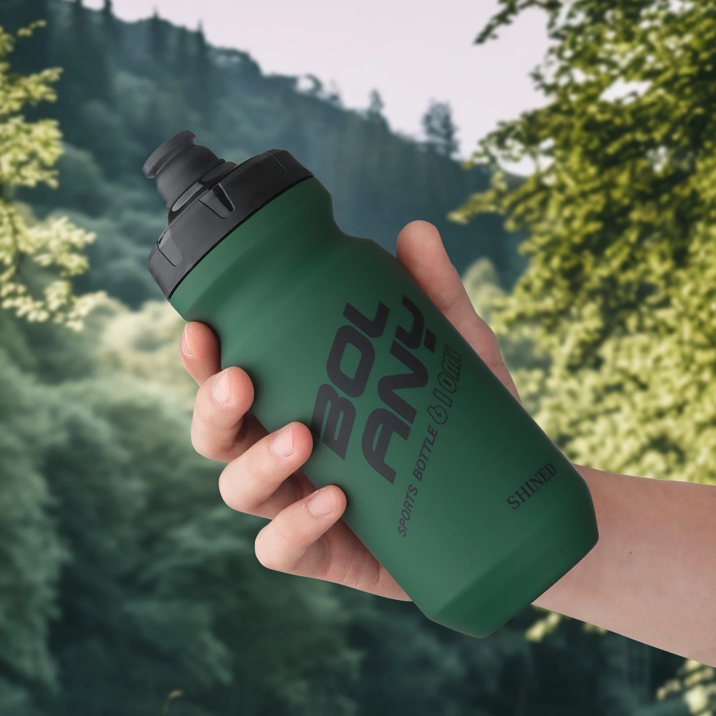 BOLANY 610ML PP Bicycle Water Bottle Squeeze Out Water Leak-Proof Cycling Outdoor Sports Water Bottle Fitness Plastic Water Cup