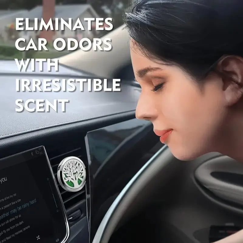 Tree Car Aromatherapy Diffuser Locket Car Clip Perfume Essential Oil Diffuser Car Vent Clip Air Freshener Purifier With Pads