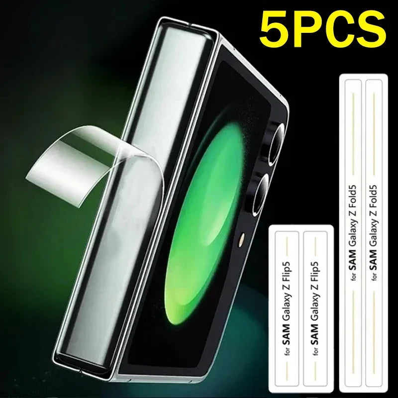 5/1Pcs Hinge Protector Film For Samsung Galaxy Z Flip 5 6/Fold 5 6 Anti-Scratch Protective Border Sticker ZFlip6 Hydrogel Films
