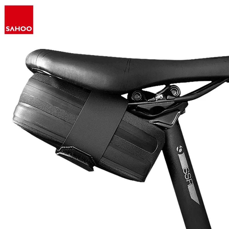 Bicycle Saddle Bag Rain Proof Rear Seat Tube Pannier Reflective Cycling Storage Tail Pouch Rear Dry Pack 0.5L Capacity