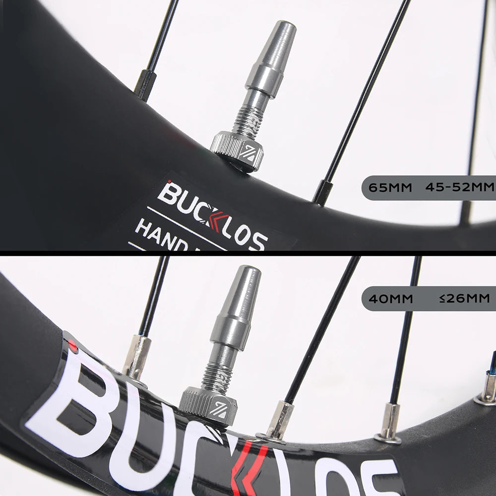 BUCKLOS Bike Tubeless Valve 40MM 44MM 55MM 60MM Road Mountain Bicycle Presta Valves High Quality Tire Nipple MTB Accessories