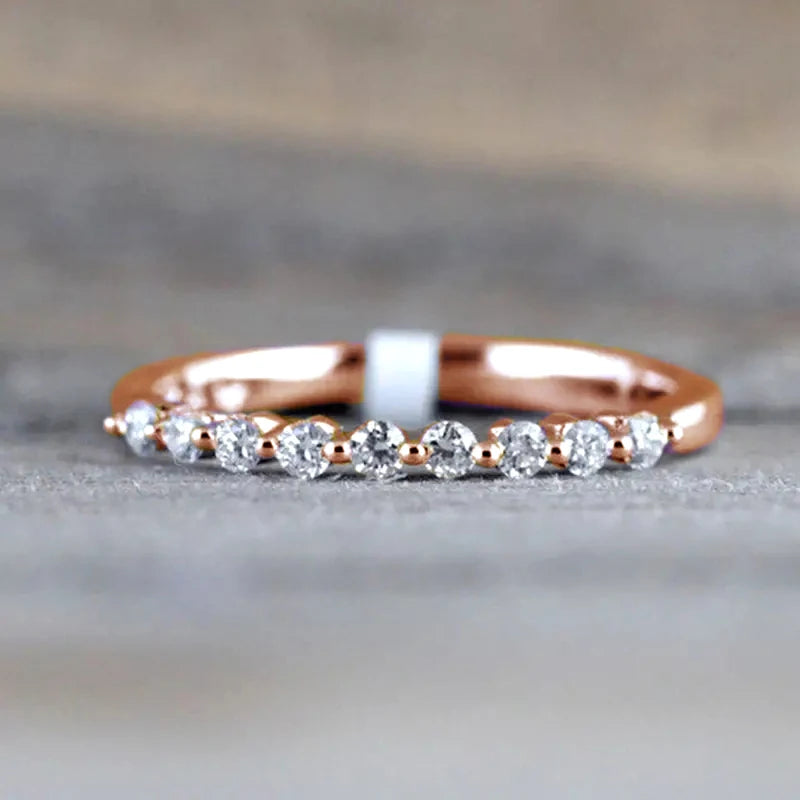 Cubic Zirconia Thin Rings for Women Wedding Engagement Accessories Minimalist Female Rings Statement Jewelry Drop Ship