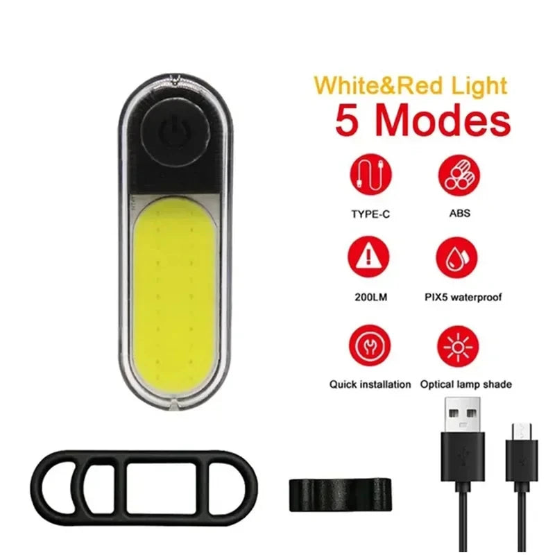 Bike Rear Lights LED Bicycle High Brightness Rechargeable MTB Road Bike Tail Light Rear Lamp Outdoor Cycling Warning Flashlights