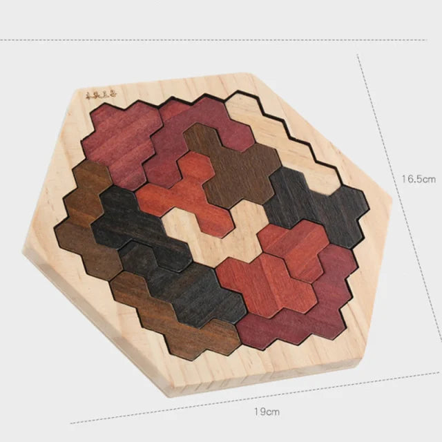 Montessori Wooden Toys 3D Jigsaw Puzzle Tangram Math Toys Baby Hand Grasp Board Shape Match Puzzle Educational Toys for Kids