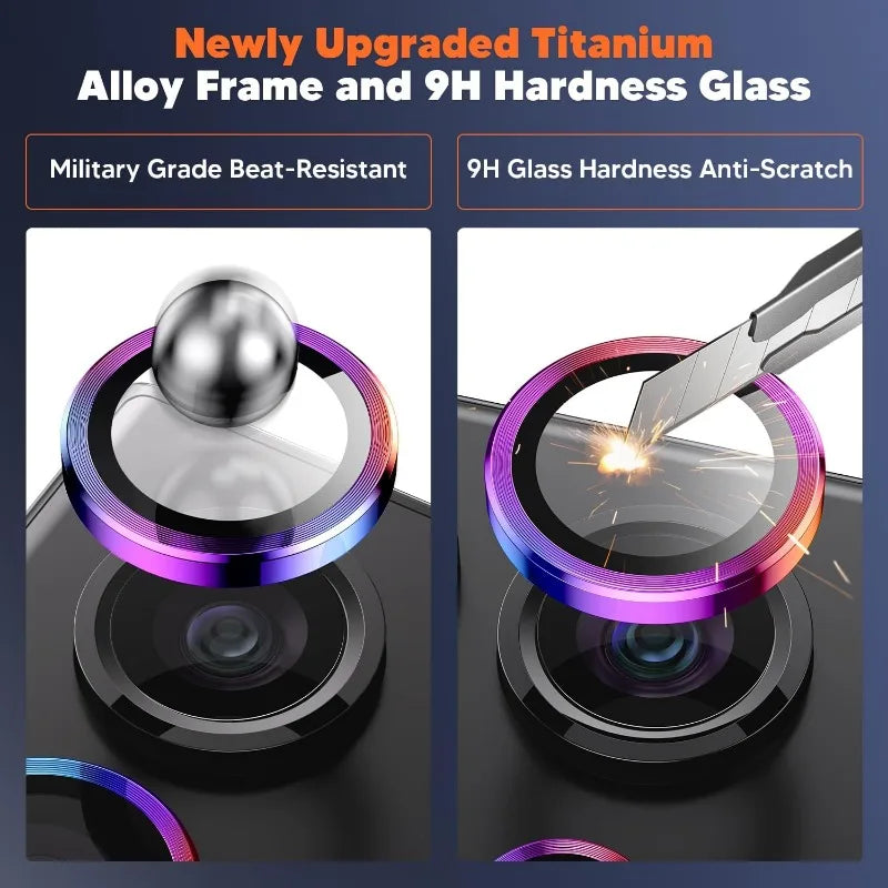 2 Pcs Camera Lens Protector For Samsung S25 S24 Ultra Plus A56 A55 9H Tempered Glass Screen Protector Cover Film Metal Ring