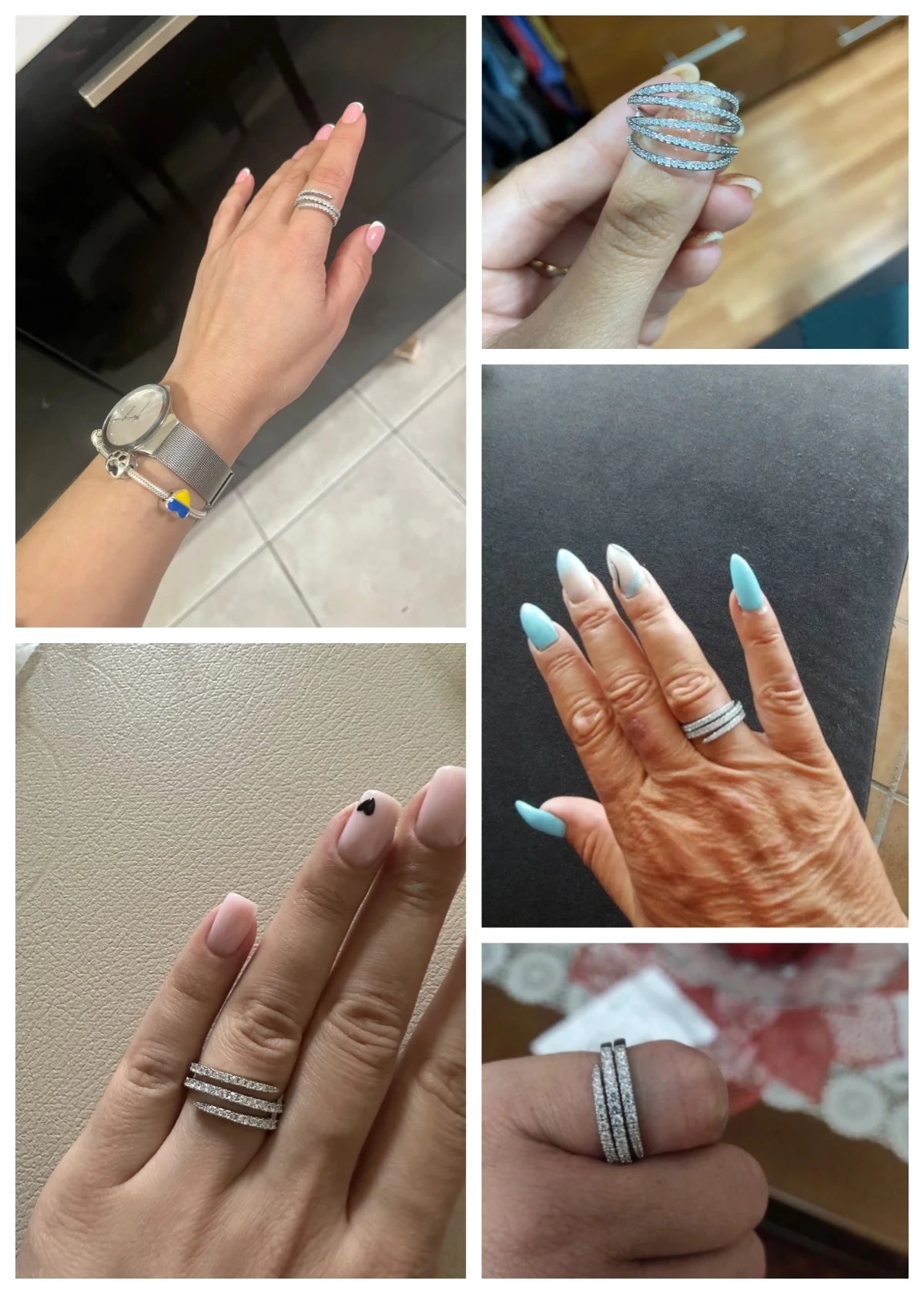 Fashion Surround Shaped Finger Rings for Women Shiny Crystal CZ Marriage Party Bridal Rings Statement Jewelry Whole Sale