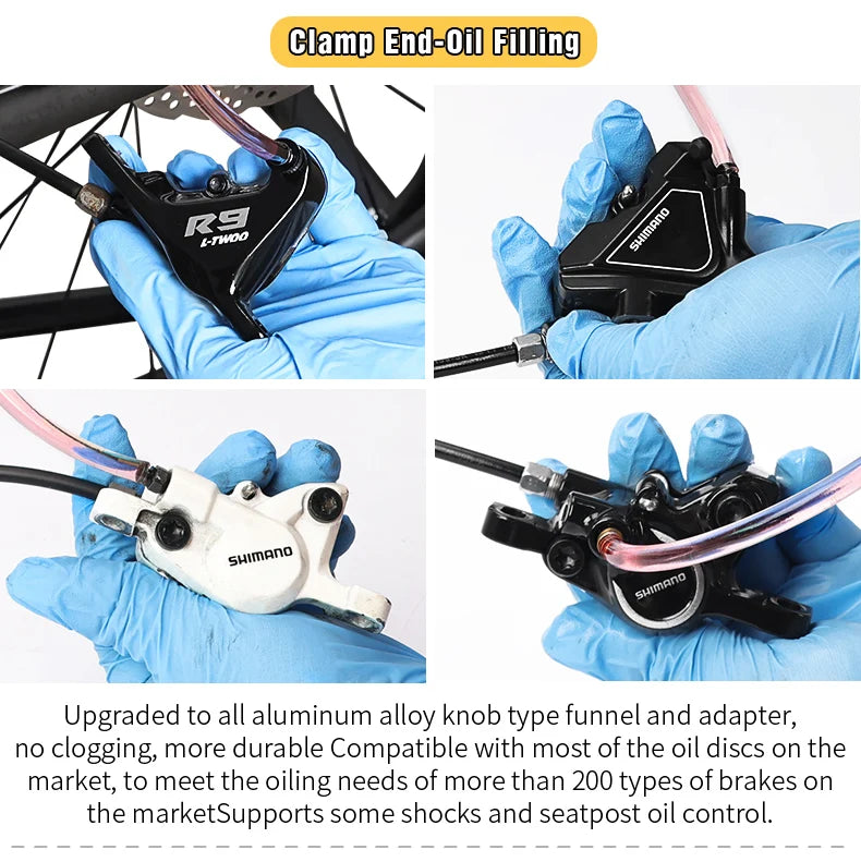 Lebycle MTB Road bicycle Alloy Bleeding kit for Shimano Brake Oil bleed Tool System Use Mineral Oil Brake Tools