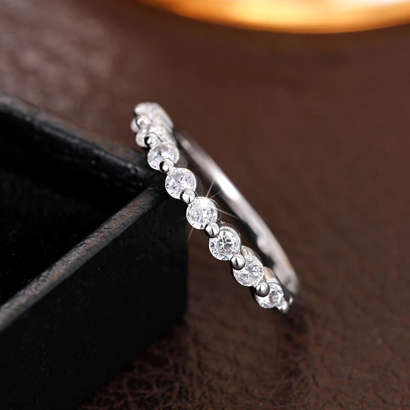 Cubic Zirconia Thin Rings for Women Wedding Engagement Accessories Minimalist Female Rings Statement Jewelry Drop Ship