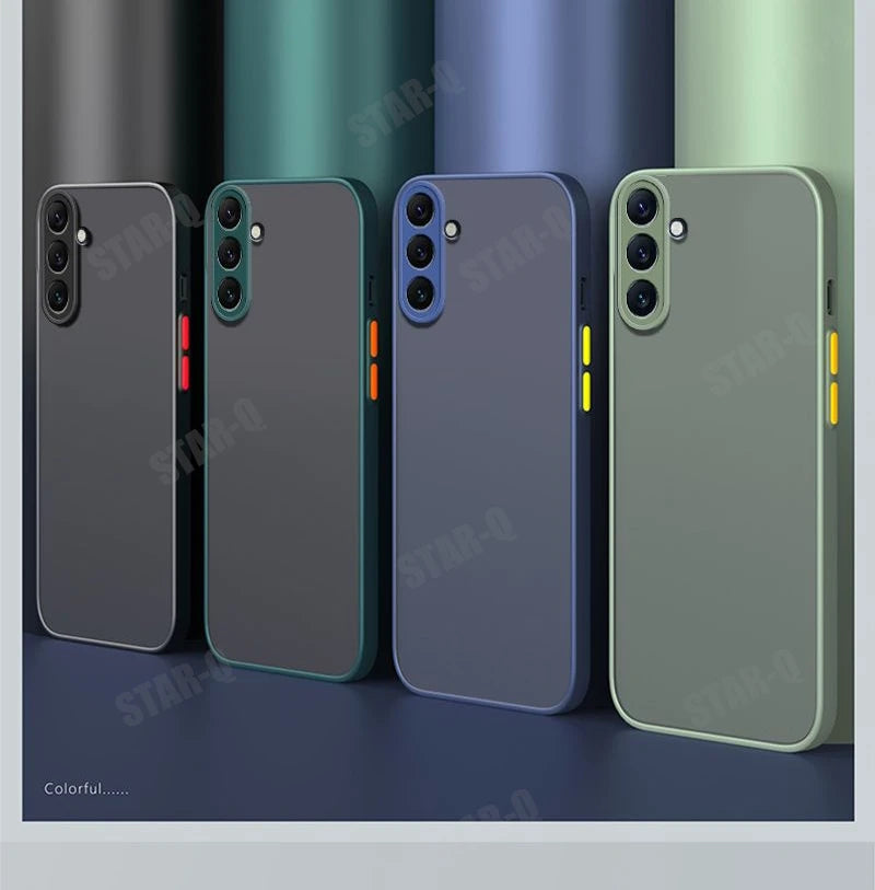 A 55 35 25 15 24 Matte Hard Case For Samsung Galaxy A55 A35 A25 A15 A24 A14 A54 A34 A05s 4g 5g Silicone Frosted Back Cover 34 54